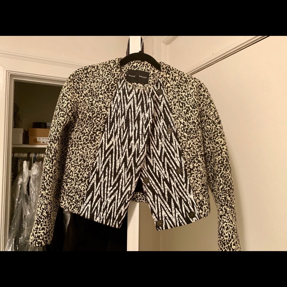 PROENZA SCHOULER IKAT BOUCLE JACKET ~  2
